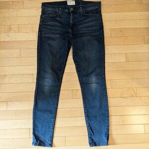 CURRENT ELLIOTT DARK WASH STRETCH SKINNY DENIM, 30